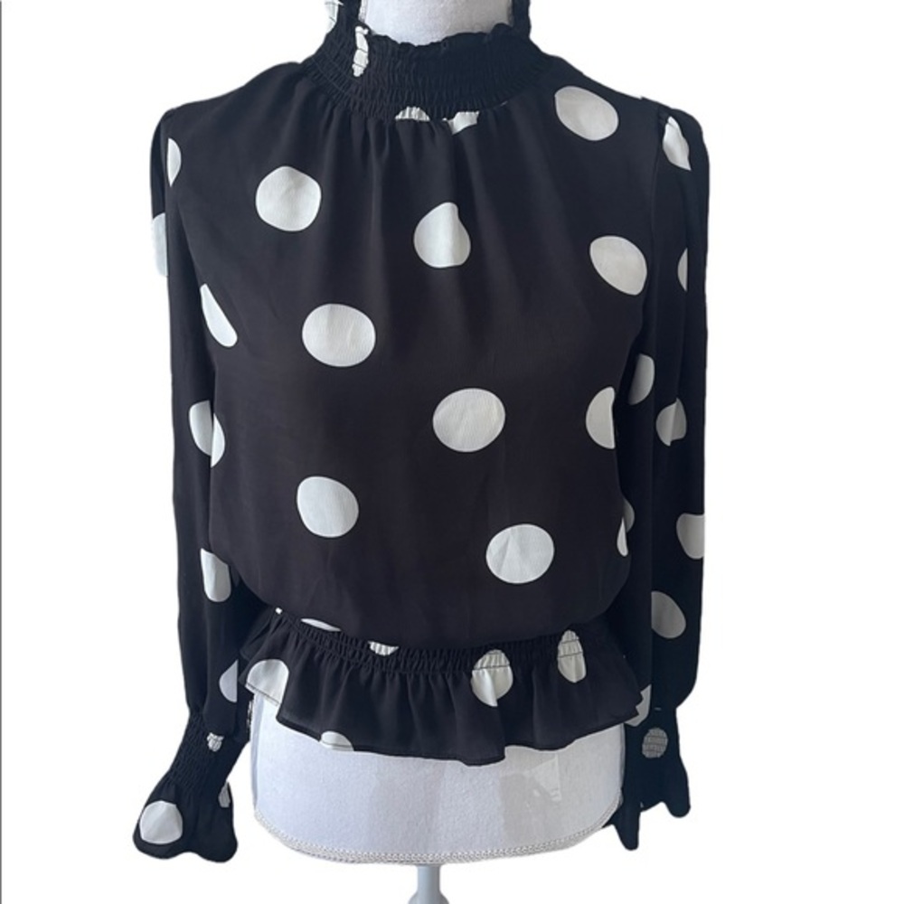 Meraki | women’s polka dot blouse